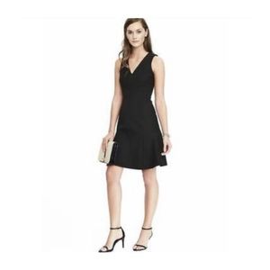 Fit and Flare Bi-Stretch Dress Black